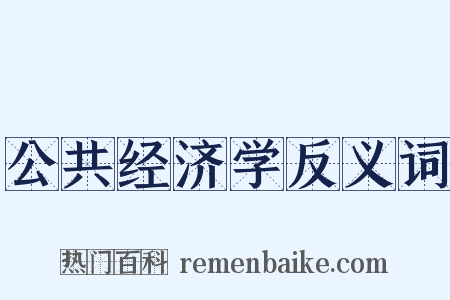 公共经济学反义词是什么意思的图片
